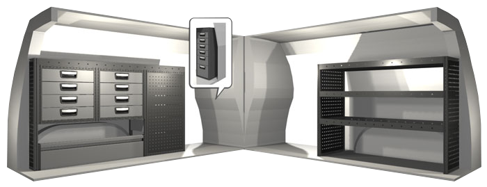 Modul system van racking sale