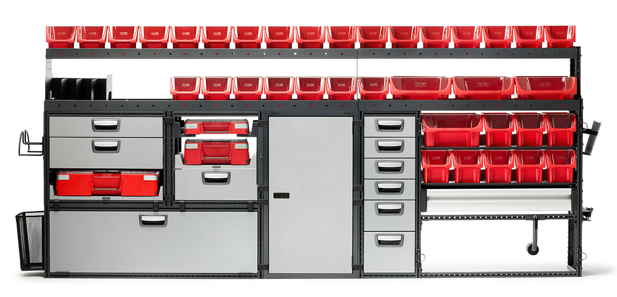 Transit Custom 2013 to 2023 Van Racking ply Tool Storage LWB L2