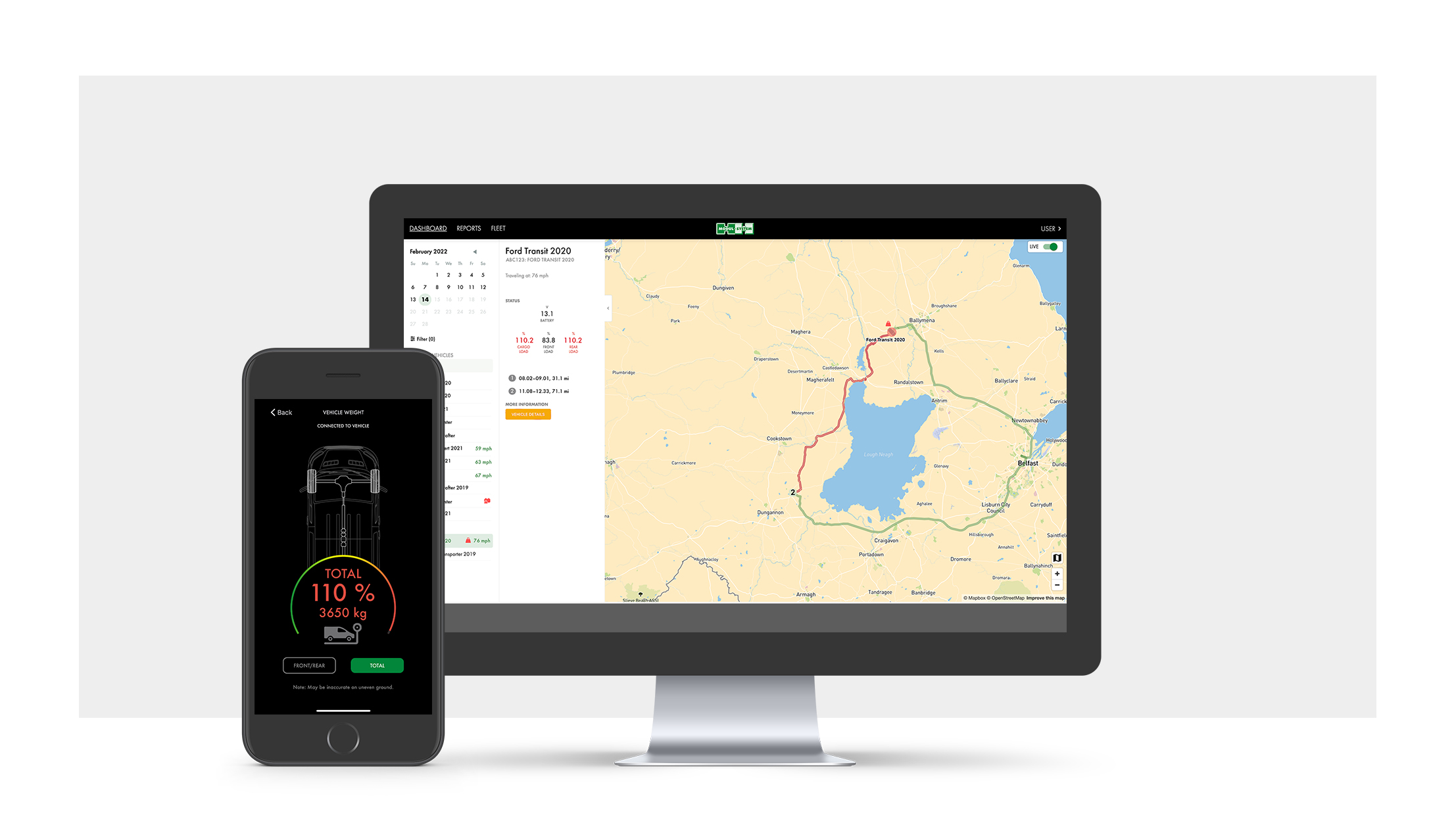 Optimise your fleet with Modul-Connect PRO’s unique modules connected to the Customer Portal